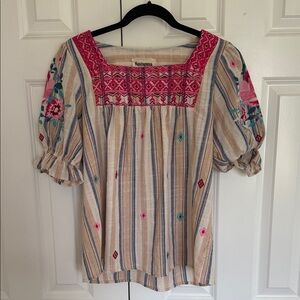 Savanna Jane Multicolor Embroidered Blouse